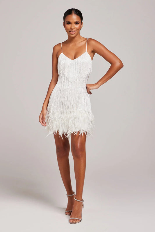 MIRELLA|MINI ABITO CON PIUME
